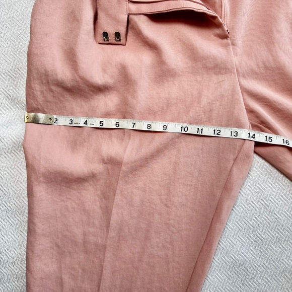 NWT H&M Tailored High-rise Wide Tapered Ankle Trouser Pant Powder Pink Size 16 - Picture 13 of 16